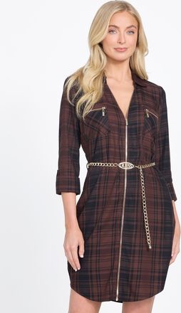 Guess Elina Plaid Shirtdress