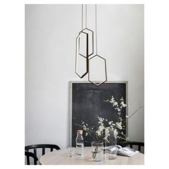 Trade Shop Trade Shop Traesio - Trade Shop - Lampadario A Sospensione Soffitto Led Moderno 70watt Esagoni Pendenti Nero Lp-05