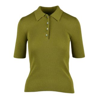 Marella Sottogiacca Cannettato - Dames - Tops - Groen - Maat: M Viscose
