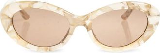 Dolce & Gabbana Sunglasses, female, Beige, Size: 54 MM Oval Sunglasses