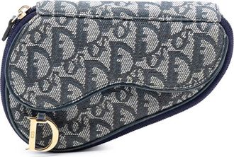 Dior Pre-owned Dior Diorissimo Canvas Saddle Pouch Ladies CR 1000