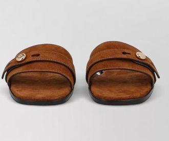 Tory Burch suede flat sandal open toe design