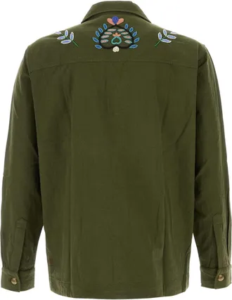 Baziszt Shirt Blazer - Olive Green