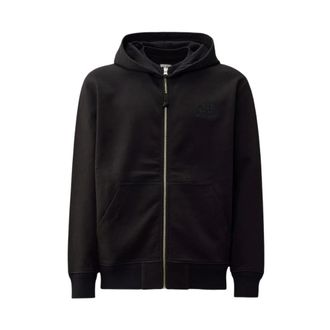 C.P. Company Zip-throughs, male, Blue, Size: XL Navy Blue Zip-Up Sweatshirt with Embroidered Logo