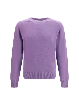 Brooksfield Cashmere Crewneck Sweater - Purple