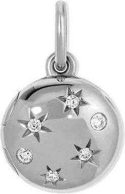 Adina Reyter Celestial Diamond Locket Mini Charm in Silver at Nordstrom