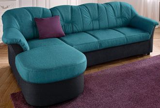 Domo Collection Ecksofa »Flores Schlafsofa, B/T/H: 233/142/86 cm, L-Form« wahlweise mit Bettfunktion, wahlweise mit Federkern, auch in Leder