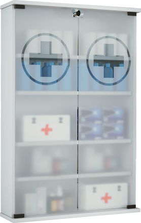 ebuy24 Ebuy24 - Gabinete M&eacute;dico Vcm Dimensiones Aprox. Al. 91 X An. 60 X P. 17 Cm Armario De Farmacia Bloqueable Colgante Gabinete Farmac&eacute;utico - Janula (bla