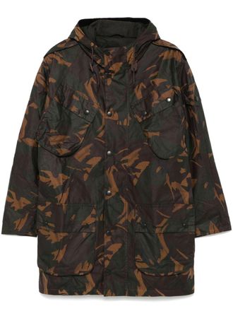 Barbour Wax Camo parka - men - Cotton/Cotton/Polyester - XXXS - Brown