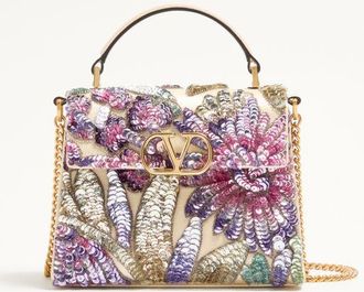 Valentino Garavani Valentino Garavani VSling Embroidered Mini Handbag Woman MULTICOLOUR/BUTTER UNI