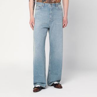 Valentino Light blue jeans with washed effect