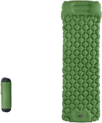 OEM Colch&oacute;n Doble Inflable Para Camping Con Almohada - Colch&oacute;n Inflable Para Exteriores - Impermeable Y Port&aacute;til (verde, Individual)