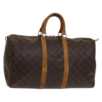 Louis Vuitton Tweedehands Canvas Louis Vuitton tassen - Dames - Pre-owned - Bruin - Maat: ONE Size Leer