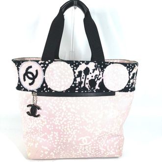 Chanel pink Cotton Shoulder Bag Tote Bag (Pre-Owned)