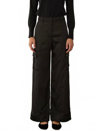 Skies Are Blue Clothing Serena Cargo Pants In Black