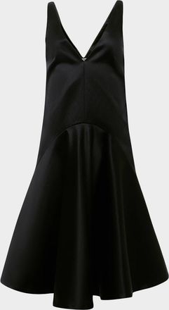J.W.Anderson Sleeveless Satin Draped Skirt Dress