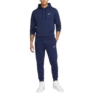 Nike Club Mens Tracksuit Fleece Hoodies Sweatpants Jogger Sports Gym - Navy Cotton - Size X-Large