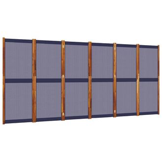 vidaXL Biombo Divisor De 6 Paneles Azul Oscuro 420x180 Cm Vidaxl