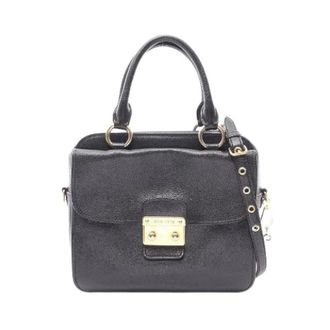 Miu Miu Pre-owned Handbags, female, Black, Size: ONE SIZE Pre-owned Leather 2way Handbag