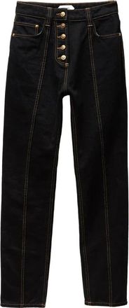 Versace High Waist Straight Jeans - Dames - Regular Fit Jeans - Zwart - W28 - Katoen - Jeans