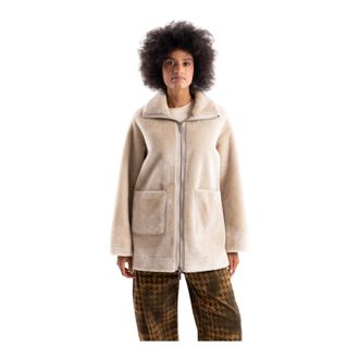 Marella Mllgiovane Lange Jas - Dames - Jassen - Beige - Maat: S Taf