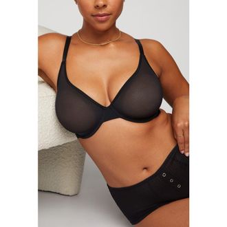 Negative Underwear Sieve Demi Bra in Black at Nordstrom, Size 34Dd