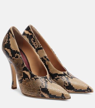 Magda Butrym 115 snake-effect leather pumps