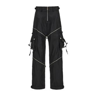 Off-white Straight Trousers, male, Black, Size: S Wide Trousers