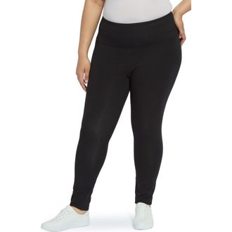 Lyss&eacute; ntials Flattering Leggings in Black at Nordstrom, Size 1X