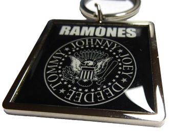 Ramones Presidential Seal Keychain (One Size) (Black/White), Black/White, One Size