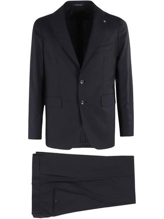 Tagliatore single breasted wool suit - Blue