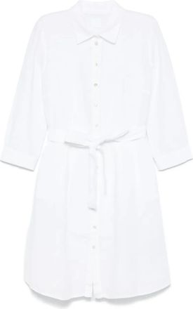 120% Lino Abito corto in lino - Bianco