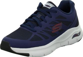 Skechers Mens Arch Fit Charge Back Shoes, Navy/Red, Medium