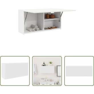 vidaXL vidaXL Armadio in truciolato - Mobile da Bagno a Parete Bianco 80x25x40 cm in Truciolato