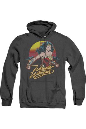 Gildan Wonder Woman 84 Skyline Adult Heather Hoodie / Hooded Sweatshirt