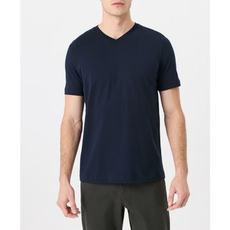 Pact Organic Cotton Mens Softspun Essential V-Neck Tee in Navy at Nordstrom, Size Xx-Large