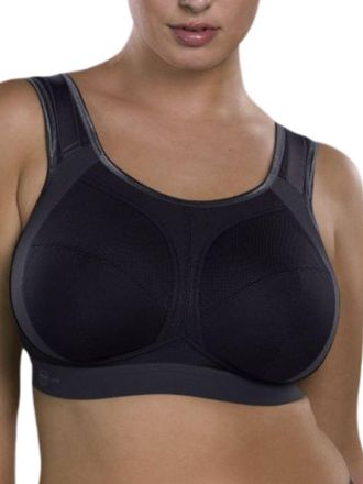 Anita Womens Active Extreme Control F-K Sports Bra - Black Polyamide - Size 44H