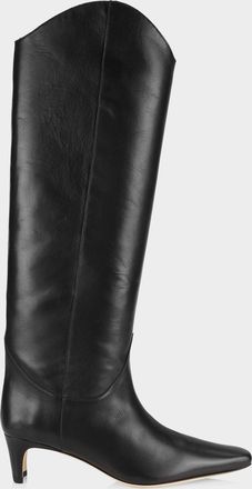 Staud Western Wally 50MM Leather Knee-High Boots