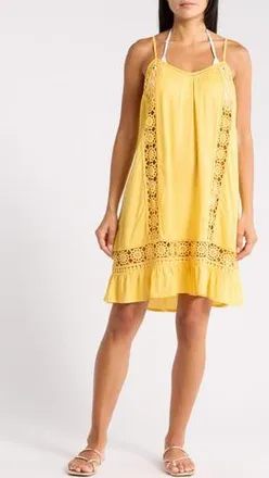 Abound Open Knit Inset Minidress in Yellow Starfruit at Nordstrom Rack, Size X-Small