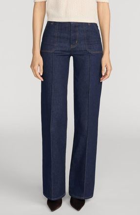 Frame Denim Le Slim Palazzo Pintuck Jeans in Rinse at Nordstrom, Size 29