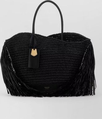 Ferragamo soft bag raffia shoulder bag