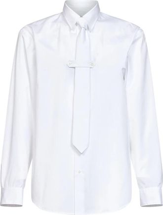 Dries Van Noten Overhemden - Heren - Zakelijke Overhemden - Wit - XL - Katoen - Overhemden