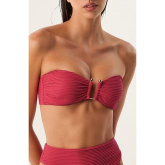 Vix Jill Bandeau Bikini Top in Red at Nordstrom, Size X-Large