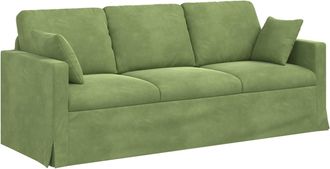 vidaXL Sof&aacute; Verde Claro 198 X 78 X 80 Cm Terciopelo Vidaxl