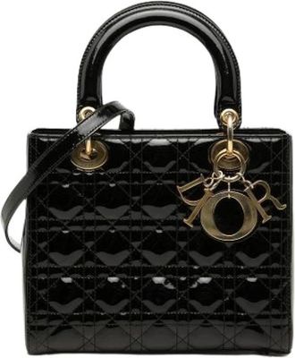 Dior Pre-owned Lady Dior Handbag - Dames - Vintage Handtas - Zwart - ONE Size - Leer - Vintage