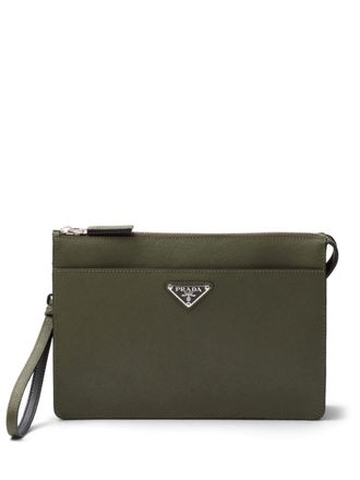 Prada Buidel van saffiano leer - Zwart