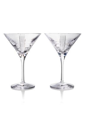 Waterford Marquis Vector Set of 2 Crystal Martini Glasses in Clear at Nordstrom