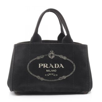 Prada Black Canvas Tote Bag (Pre-Owned)