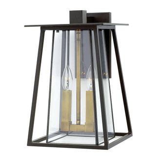 Loops Outdoor IP44 Twin Wall Light Buckeye Bronze LED E14 60W
