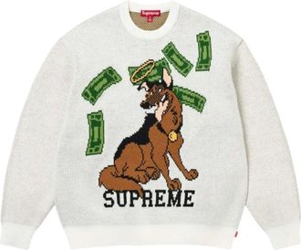 SUPREME All Dogs Go To Heaven Sweater White FW25SK55-WHITE